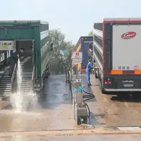 Le protocole de lavage-désinfection des camions est renforcé. © Cooperl Arc Atlantique