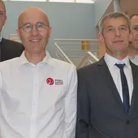 Jérôme Orvain, vice-président, André Bloc'h, directeur, Philippe Lecornué, président et David Louzaouen, vice-président souhaitent que le groupement s
