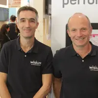 Sylvain Lebas et Éric Schételat, responsables porc de Wisium. © D. Poilvet