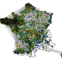 Les mouvements d’animaux recensés par BDPorc en FranceSalines, M. et al. (2017) © Salines, M. et al. (2017)