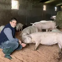 Romain Viot. «Je travaille la qualité de mes porcs via leur alimentation et je vise l'autonomie alimentaire.»