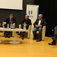 De gauche à droite Arnaud Rousseau, président du groupe Avril, Timothée Gaget, fondateur de l’agence d’influence Artcher, Arnaud Degoulet, président d