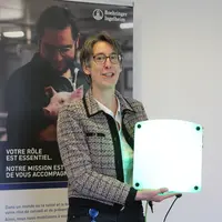 Nathalie Robert, responsable grands comptes productions organisées chez Boehringer Ingelheim. «En élevage, le dispositif détecte les toux entre deux e