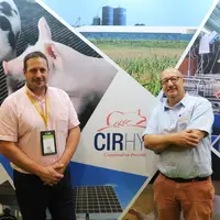 Noël Thuret (à gauche) et Philippe Chanteloube, président et directeur du groupement Cirhyo. « La restructuration et l’agrandissement des élevages nai