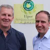 Bertrand Houzé à gauche) et Arnaud Guérin, président et directeur d'Elpor "2023 est une année historique pour Elpor"