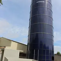Le silo de 1 000 m3 (650 tonnes équivalent sec) a été dimensionné selon les besoins de l’élevage et les surfaces en maïs.