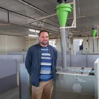 <em class="placeholder">Fabien Sabourin : « Le gain technico-économique global est estimé à 175 000 euros annuels, soit 23,30 euros par porc produit. 