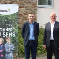 Olivier Chaillou, président de Terrena (à gauche) et Eric Forin, directeur général. L’objectif pour Terrena est de maintenir s