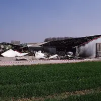 Bâtiment agricole détruit par le feu