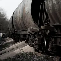 Un train de céréales deversé sur les voies ferrées.