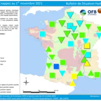 carte nappes phréatiques novembre 2021