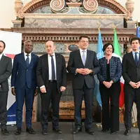 Jean-Yves Le Drian et Julien Denormandie à Rome