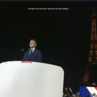 Discours d'Emmanuel Macron le 24 avril 2022 sur le Champs de Mars.