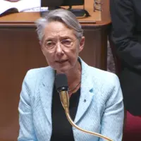 Elisabeth Borne le 30 mai 2023 lors des questions au gouvernement à l'Assemblée nationale.