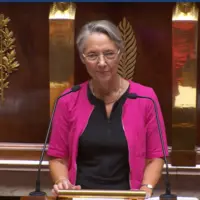 Elisabeth Borne lors de son discours de politique générale à l'Assemblée nationale.