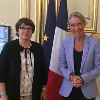Christiane Lambert, présidente de la FNSEA, avec Elisabeth Borne, Première ministre.