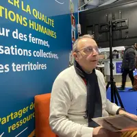 Eric Passetemps, cadre dans un élevage porcin, président de l’association des salariés agricoles de France au salon de l'agriculture.