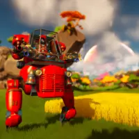 Dans Ligthyear Frontier, les agriculteurs sont aidés par des robots trateurs pour cultiver des plantes exotiques.