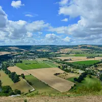 Paysage de ampagne française vue du ciel