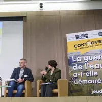 Christophe Grison, président de la coopérative Valfrance et Arnaud Clugéry, directeur et porte-parole de l’association Eau et rivières de Bretagne