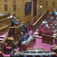 Le sénateur Laurent Duplomb lors du vote la Proposition de loi pour un choc de compétitivité en faveur de la ferme France.