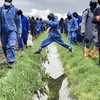 Manifestation organisée par les Soulèvements de la Terre à Sainte Soline