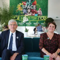 Marcel Denieul, président du Space, et Anne-Marie Guemener, commissaire générale du Space.