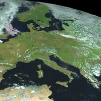 L'Europe vue d'un satellite dans l'Espace