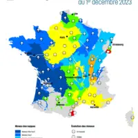 carte nappes phréatiques décembre 2023