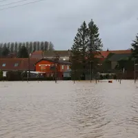 Village du Pas-de-Calais inondé