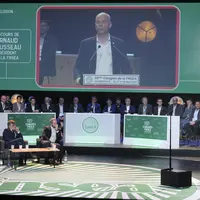 Arnaud Rousseau, président de la FNSEA, clôture le congrès du syndicat.