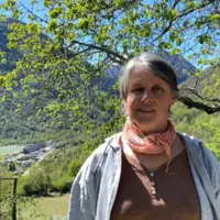 Laurence Marandola, porte-parole de la Confédération paysanne, dans sa ferme des lamas en Ariège