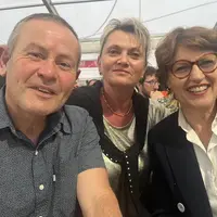 Eric Liégeon et Annie Genevard en juin à la Fête de l’escargot à La Rivière Drugeon.