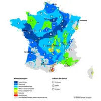 Carte de l'état des nappes phréatiques au 1er septembre 2024.