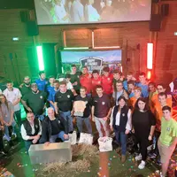 Joueurs de la coupe de Farming simulator organisée au pôle Lanaud