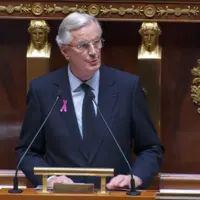 Michel Barnier lors de son discours de politique générale le 1er octobre devant l’Assemblée nationale.