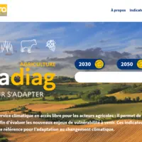 page d'accueil du site climadiag agriculture