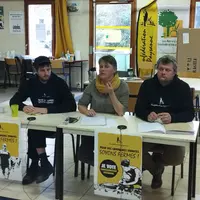 De gauche à droite : Thomas Gibert, secrétaire national, Laurence Marandola, porte-parole nationale et Christophe Van Hoorne, secrétaire national de l