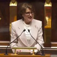 Annie Genevard devant les députés le 19 février 2025.