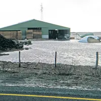 ferme inondée