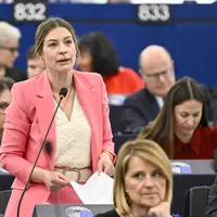 L'eurodéputée Céline Imart (Droite) au Parlement européen.