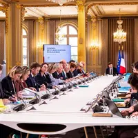 Ministres réunis par Emmanuel Macron à l'Elysée autour de la planification écologique.