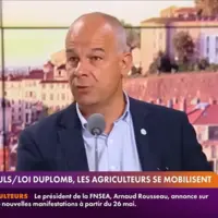 Le président de la FNSEA Arnaud Rousseau sur la radio RMC le 15 mai, annonçant le retour des mobilisations agricoles dans le cadre de la PPL Duplomb.