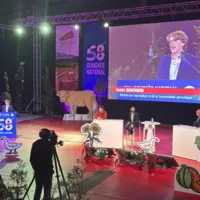 Annie Genevard le 5 juin à Auch devant le congrès des Jeunes agriculteurs.