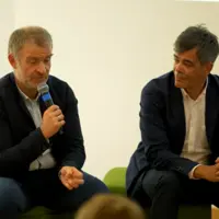 De gauche à droite : Jean-Pierre Cohan, directeur recherche et développement d’Arvalis, et Sami Bouarfa, chef de département adjoint au département A