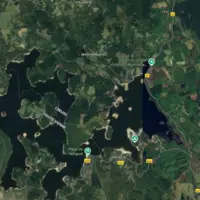 Vue par satellite de la zone entourant le lac de Vassivière dans la Creuse