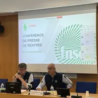 Le secrétaire général de la FNSEA Hervé Lapie et le président du syndicat Arnaud Rousseau en conférence de presse ce mardi 2 septembre.