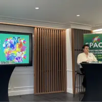 Le nouveau président du Space Didier Lucas, la commissaire général du salon Anne Marie Quéméner et le responsable des présentations animales Jean-Yves