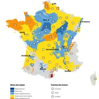 carte niveau nappes phréatiques