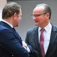Le ministre d’État allemand chargé des Affaires européennes Gunther Krichbaum pendant le conseil.